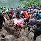 Longsor akibat hujan deras yang mengguyur Kabupaten Purbalingga, Jawa Tengah, mengakibatkan jalan terputus di tiga lokasi. (Liputan6.com/Galoeh Widura)