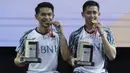 Kemenangan ini menjadi titel ketiga Fajar/Rian pada tahun ini. Sebelum menjuarai Malaysia Masters 2022, mereka berhasil menjadi juara di Swiss Open dan Indonesia Masters 2022. (AP Photo/Kien Huo)