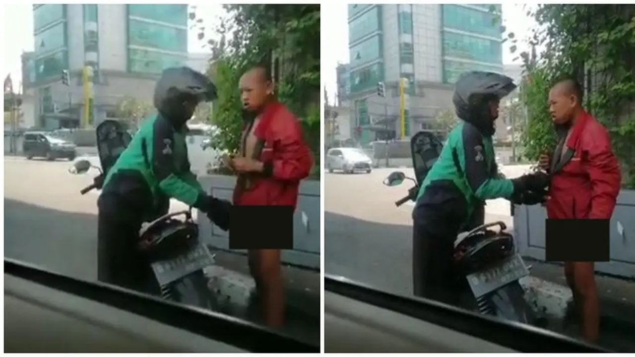 Aksi Driver Ojol Berikan Jaket Ke Orang Telanjang di Pinggir Jalan Ini Bikin Kagum