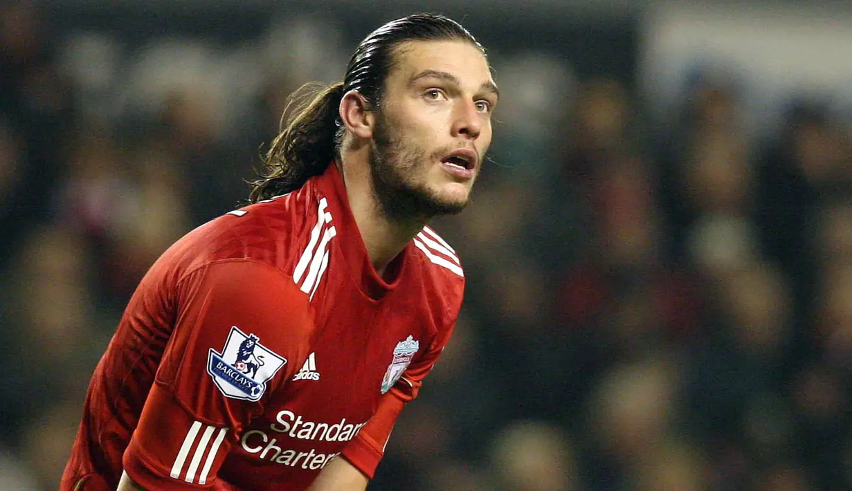 2. Andy Carroll - Didatangkan Kenny Dalglish dengan harga 35 juta poundsterling untuk dijadikan duet Luis Suarez. Bomber asal Inggris ini malah melempem bersama Liverpool hingga akhirnya dijual ke West Ham. (EPA/Lindsey Parnaby)