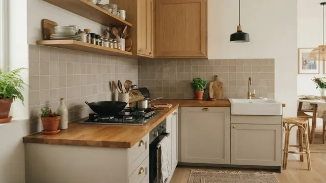 Warna backsplash yang cocok untuk dapur Scandinavian hadirkan suasana baru saat memasak model greige