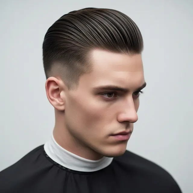 Model Rambut Pria Atas Panjang Samping Tipis yang Modern (Image by Gemini AI)