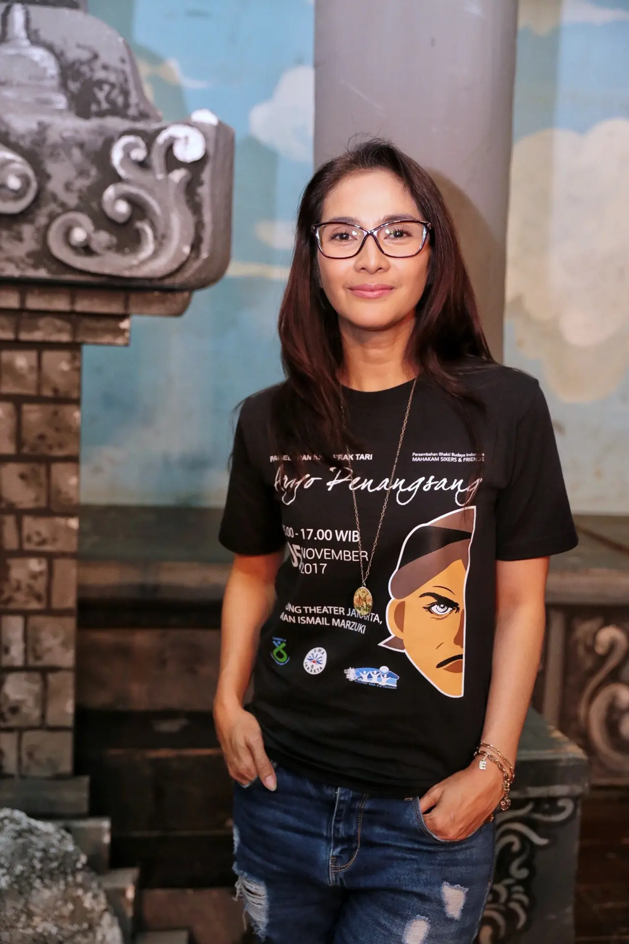 audy Koesnaedi senang bisa dilibatkan dalam pertunjukan seni Pagelaran Ketoprak Tari dengan tema Aryo Penangsang. (Adrian Putra/bintang.com)