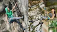 Seleb Wanita yang Suka Olahraga Panjat Tebing. (Sumber: Instagram/@babymargaretha1 dan Instagram/prisia)