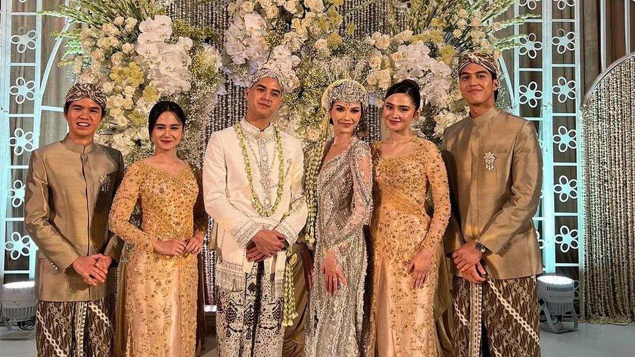 Anggun Maksimal! Gaya Kompak Syifa Hadju dan Tissa Biani Pakai Kebaya Gold di Akad Nikah Al Ghazali dan Alyssa Daguise