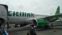 Citilink menjadi maskapai pertama yang melakukan penerbangan komersil dari dan menuju Bandara Internasional Yogyakarta (YIA). Liputan6.com/Septian Deny