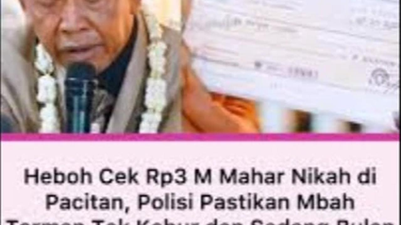 Kisah Mbah Tarman bawakan mahar Rp3 miliar