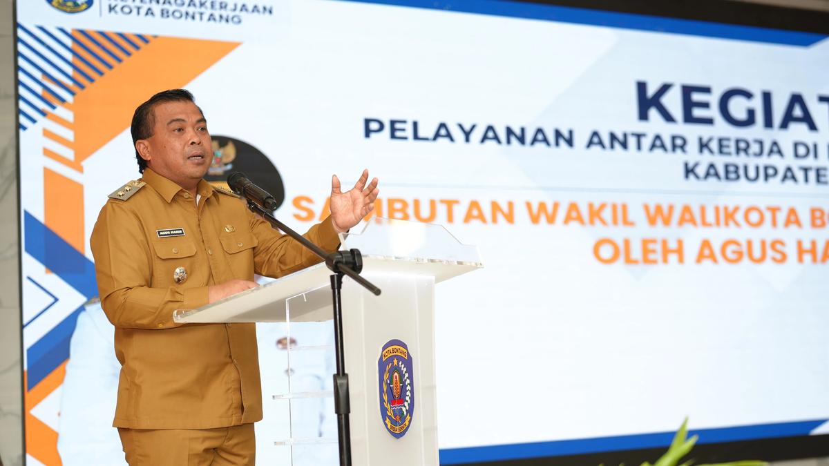 Wakil Wali Kota Bontang, Agus Haris saat Sosialisasi Pelayanan Antar Kerja