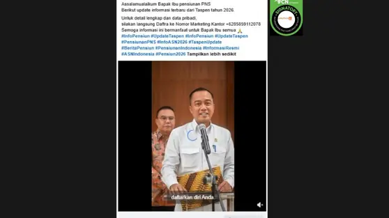 Cek Fakta: Hoaks Video Mensesneg Prasetyo Umumkan Bantuan Pensiunan Rp 130 Juta