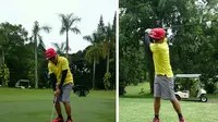 Virus golf tidak hanya menjangkiti para professional dan pelaku bisnis tapi juga menulari beberapa selebriti Indonesia.