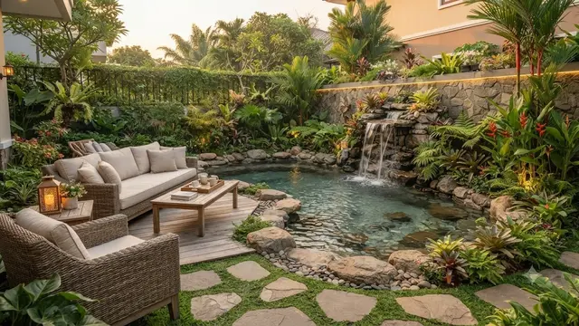 Inspirasi Outdoor Lounge di Belakang Rumah