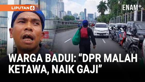 VIDEO: Warga Badui Kritik DPR! Ikut Demo Geruduk Gedung Rakyat