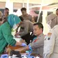 Ratusan anggota Polres Pemalang mengikuti skrining diabetes melitus dan hipertensi. (Foto: Liputan6.com/Humas Polres Pemalang)