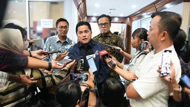 Menteri BUMN Erick Thohir, Jumat (21/6/2024). (Foto: Liputan6.com/Arief Rahman)