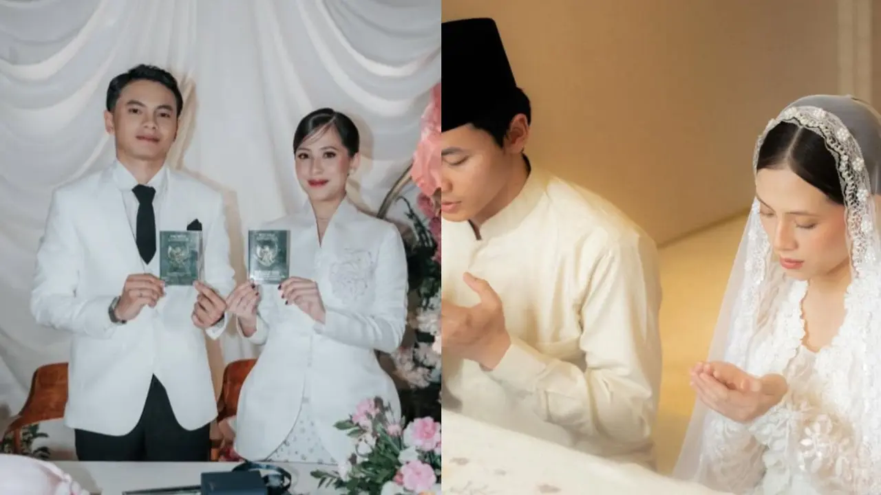 Dua Kebaya Putih Pilihan Adhisty Zara Saat Lakoni Akad Nikah dengan Tsaqib, Perpaduan Beskap Modern dan Kutubaru yang Anggun
