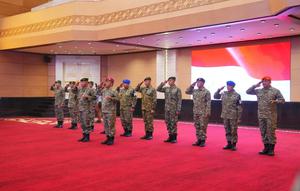 Prosesi penyerahan dan pelantikan jabatan di lingkungan TNI di Aula Gatot Soebroto Mabes TNI, Cilangkap, Jakarta Timur, Rabu (25/3/2026). (Dok. Puspen TNI)