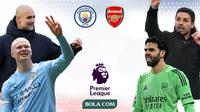 Man City Vs Arsenal. (Bola.com/Wiwig Prayugi)