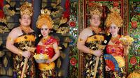 Femmy Permatasari dan suami dengan busana adat Bali (Sumber: Instagram/femmypermatasari)