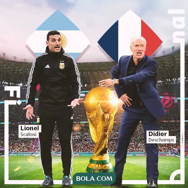 Piala Dunia - Argentina Vs Prancis - Lionel Scaloni Vs Didier Deschamps