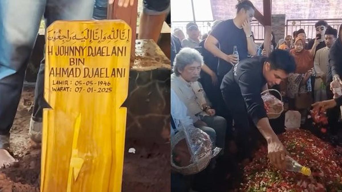 Penuh Haru, Baim Wong di Pemakaman Ayahnya yang berada di Samping Istrinya