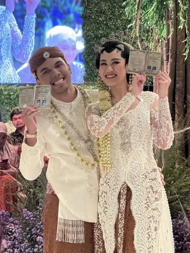 Aaliyah Massaid saat akad nikah dengan Thariq Halilintar
