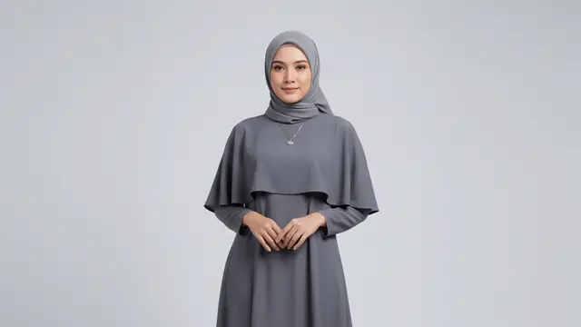 Model Gamis Monokrom Modern Hijabers Elegan by Gemini