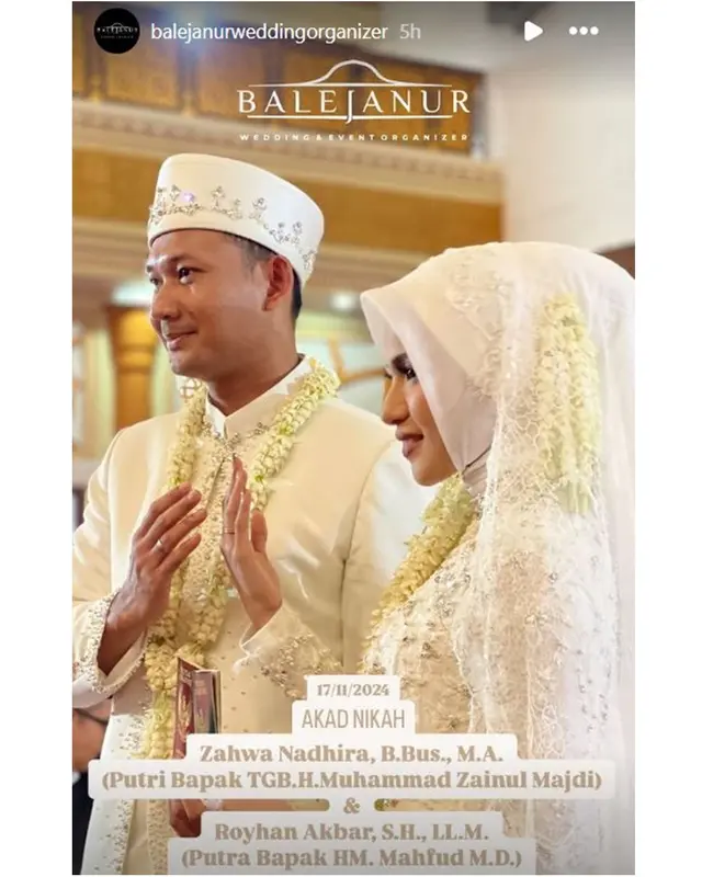 Mahfud MD dan TGB Zainul Majdi sah jadi besan, ini 8 momen akad dan resepsi pernikahan anaknya