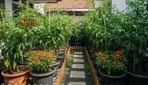 Ide Kebun Cabai 2x2 di Pekarangan Sempit/AI