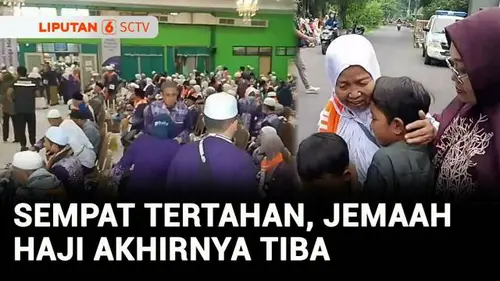 VIDEO: Pesawat Sempat Diancam Bom, Jemaah Haji Asal Surabaya Kini Bertemu Keluarga