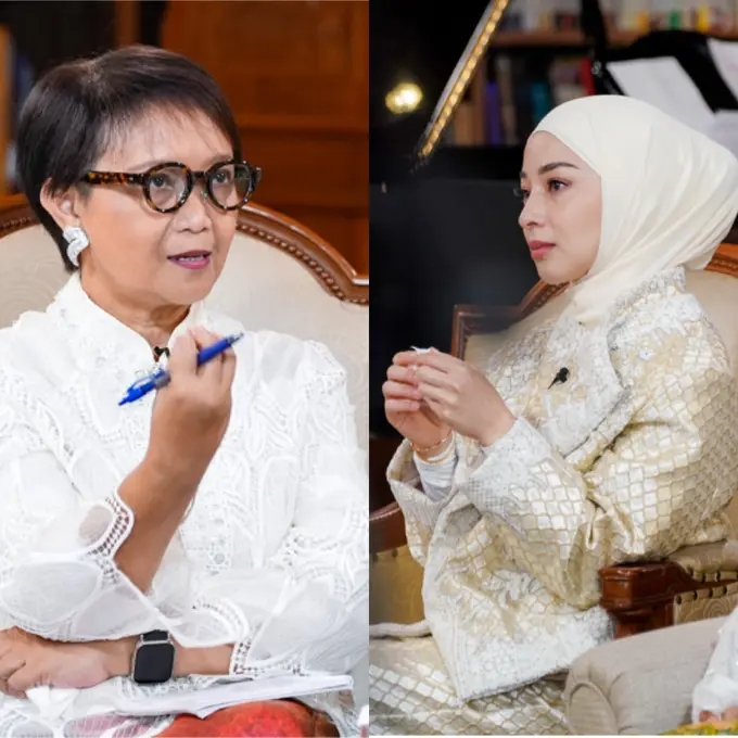 Retno Marsudi dan Nikita Willy saat ditanya pilih karir atau keluarga. [Dok. ParagonCrop]