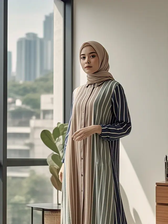 Gamis Motif untuk Wanita Usia 30-an