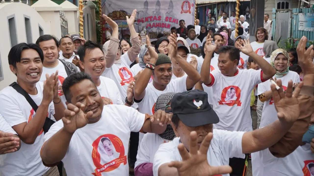 Pendukung Ketua DPR RI Puan Maharani untuk maju di Pilpres 2024 yang menamakan dirinya Relawan Puan