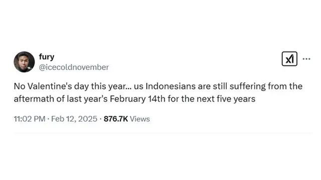 6 Cuitan Netizen Rayakan Valentine 2025 Bikin Senyum, Kilas Balik Pilpres 2024