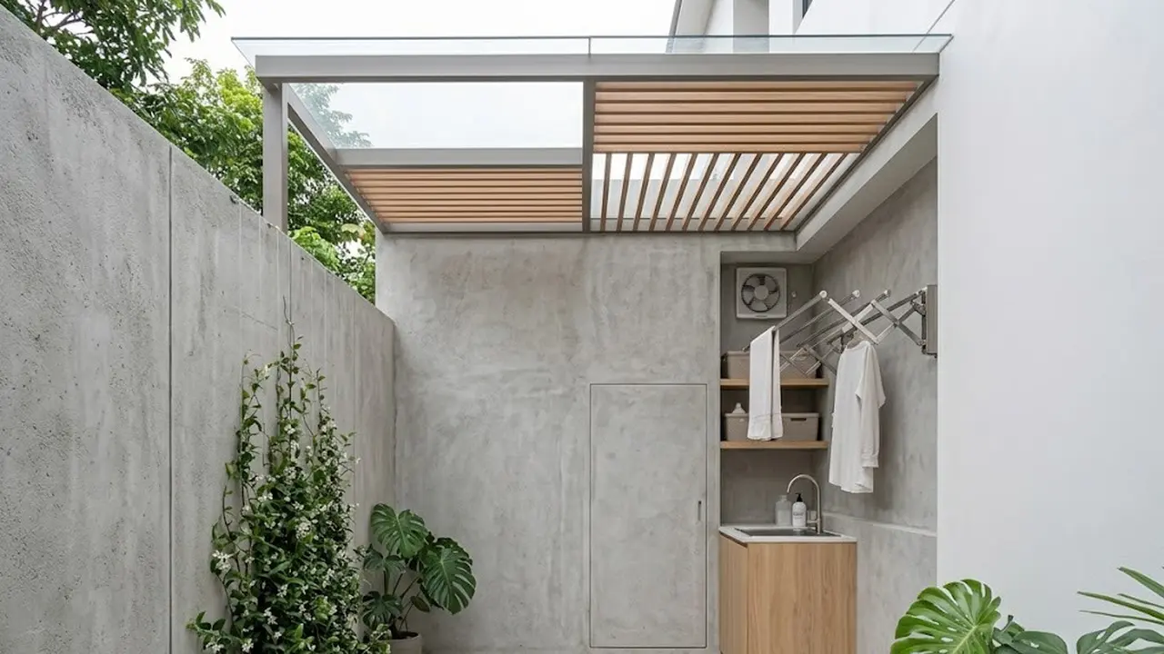 Area Jemur di Belakang Garasi