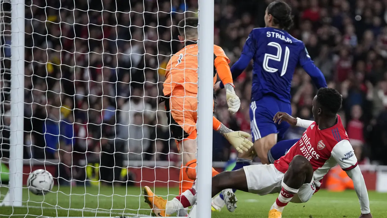 Foto: Bungkam Leeds United 2-0, Arsenal Melangkah ke Perempatfinal Carabao Cup 2021 / 2022