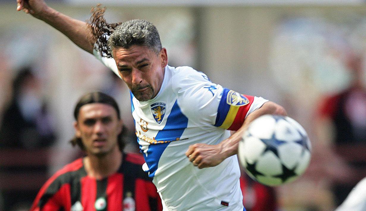 Brescia adalah klub terakhir Roberto Baggio sebelum pensiun. Baggio membela Brescia tahun 2000-2004. (AFP/Carlo Baroncini)