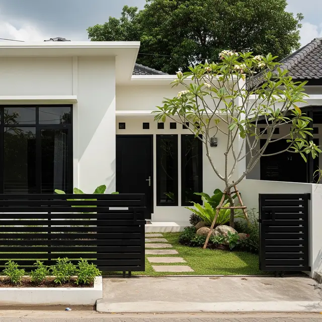 9 Warna Cat Depan Rumah yang Cocok untuk Pagar Hitam Doff, Bikin Tampilan Elegan