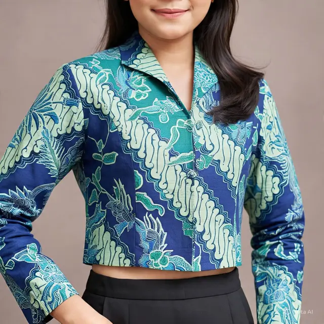 Model Blazer Batik Wanita Modern Terbaru