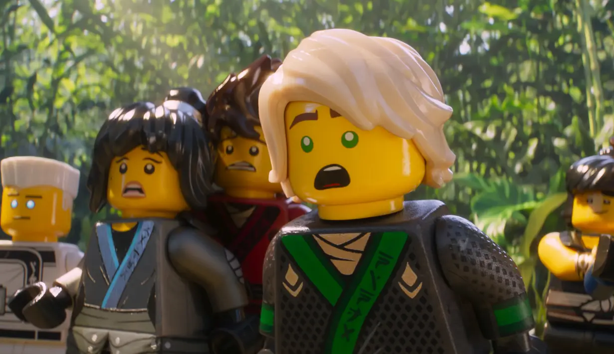 Sebuah adegan dari karakter-karakter dari The Lego Ninjago Movie.  Film Lego Ninjago adalah film komedi aksi komedi animasi animasi komputer 3D yang akan datang yang diproduksi oleh Warner Animation Group. (Warner Bros. Pictures via AP)