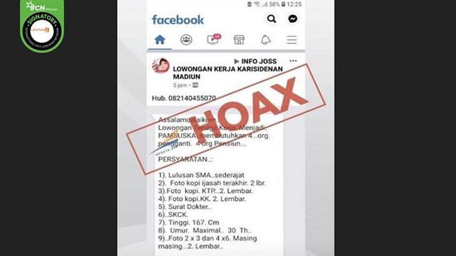 Cek Fakta Hoaks Pesan Berantai Lowongan Kerja Jadi Pamsuska Mencatut Pt Kai Cek Fakta Liputan6 Com