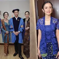 Sarah Menzel saat Wisuda Calon Suaminya Azriel Hermansyah. [Instagram]