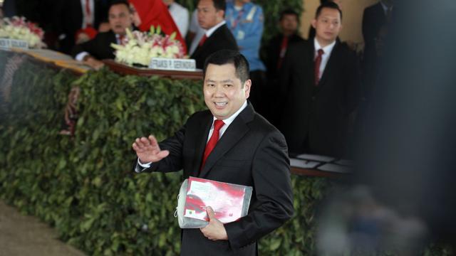 Ketua Umum Partai Perindo Hary Tanoe saat menghadiri pelantikan Jokowi dan Ma'ruf Amin sebagai presiden dan wakil presiden RI periode 2019-2024. (Istimewa)