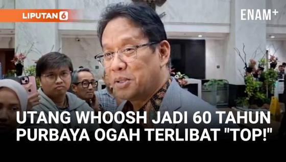 Utang Whoosh Diperpanjang Jadi 60 Tahun, Purbaya Ogah Ikut-ikutan- Top, Top, Top!