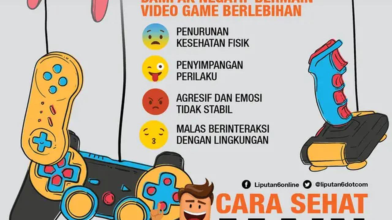 Infografis dampak bermain video game berlebihan (Liputan6.com/Abdillah)