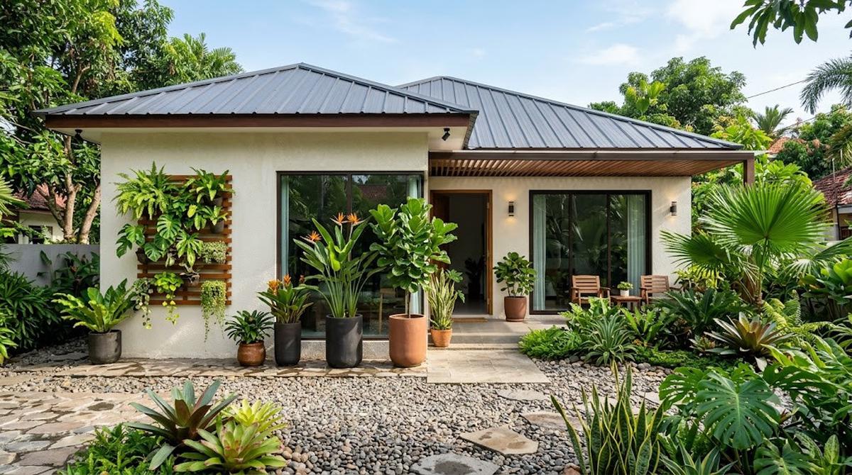 Ide Gravel Garden di Teras Rumah