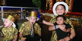 Rafathar, Rayyanza, dan Lily ikut diboyong merayakan tahun baru di Singapura bersama orangtua mereka [@raffinagita1717]