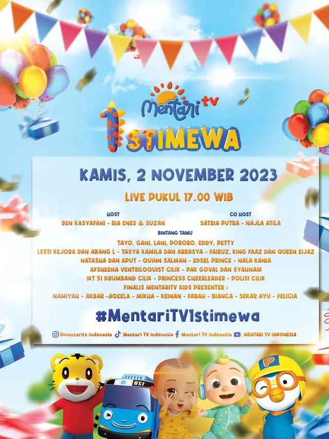Mentari TV 1Stimewa Menyinari Dunia Anak-Anak di Ulang Tahun Pertamanya ...