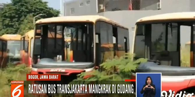 Perusahaan Pailit, Ratusan Bus Transjakarta Mangkrak di Gudang Dramaga Bogor