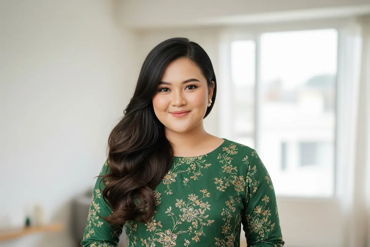 9 Model Rambut Wanita Long Layers Wavy untuk Wajah Bulat, Tampil Tirus dan Memukau