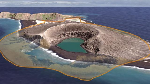 Hunga Tonga, pulau yang baru muncul di bagian selatan Samudera Pasifik (NASA)